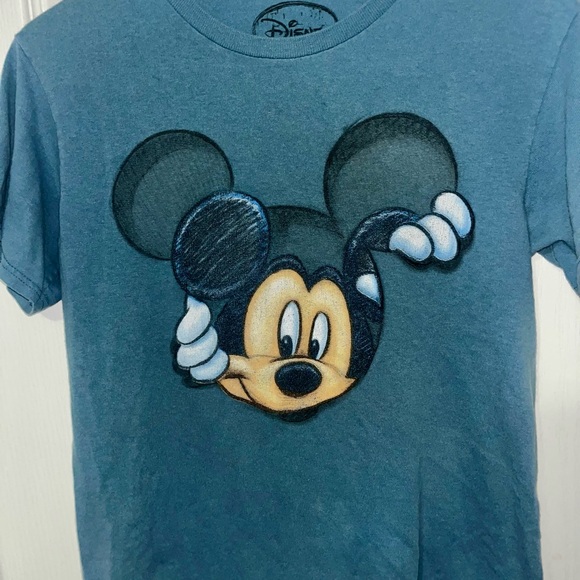 Disney Kids Blue Tee with Mickey Mouse Graphic - Picture 1 of 3